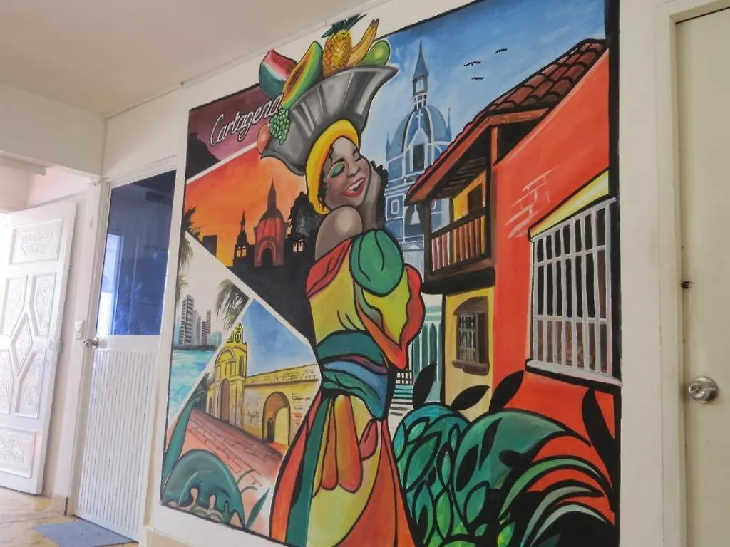 מלון Cartagena Hostal Familiar Caribbean Blue